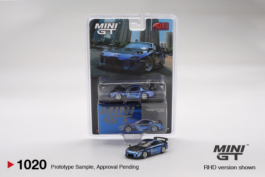 Mazda RX-7 RE-Amemiya Chrome Blue Malaysia Diecast Expo 2025. ( Blister Pack )